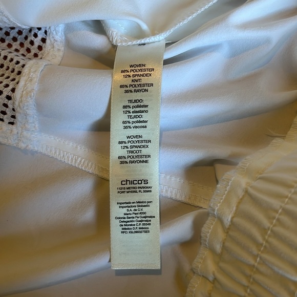 Chicos | Zenergy Neema Pieced Mesh Jacket White Size 1/Small Athlesiure - Picture 13 of 13